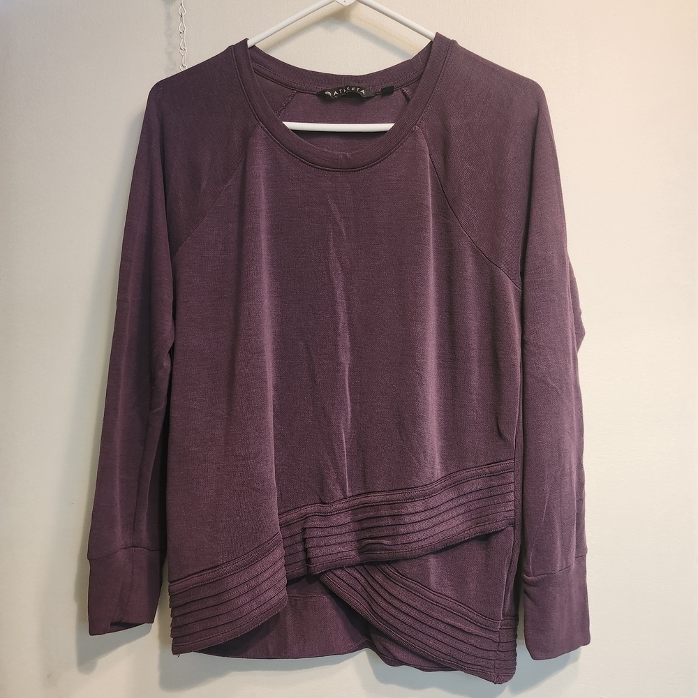 Athleta Plum Sweatshirt with Layered Hem